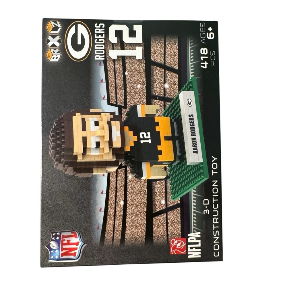 Aaron Rodgers BRXLZ 3D Construction Toy Green Bay Packers NFL 418 PCS Ages 6+ - Picture 3 of 4